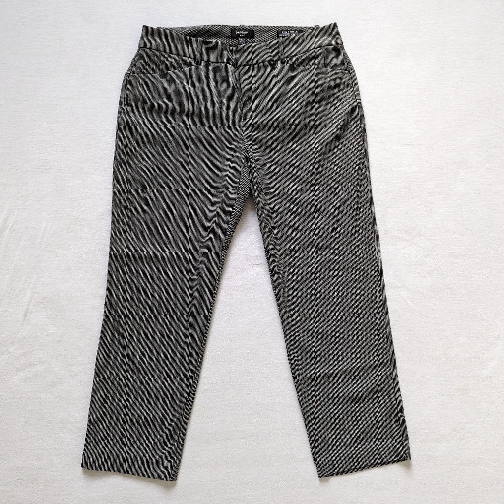 Lord + Taylor Kelly Ankle black and white formal pants women's size 12 Petite